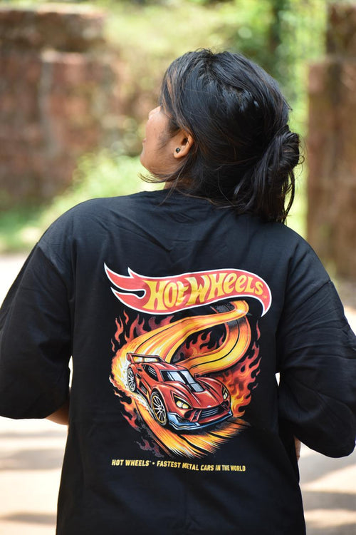 Black Hot Wheels Graphic T-Shirt
