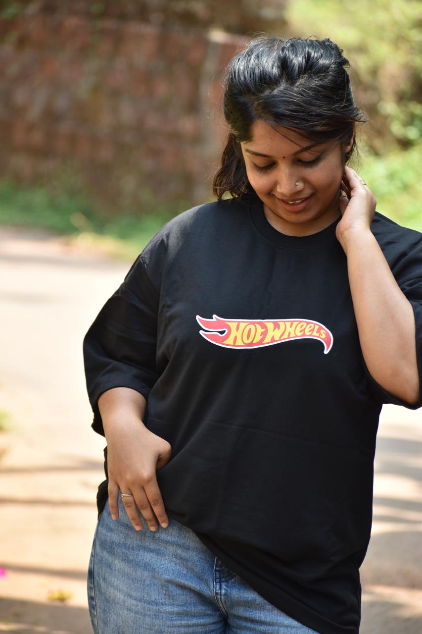 Black Hot Wheels Graphic T-Shirt