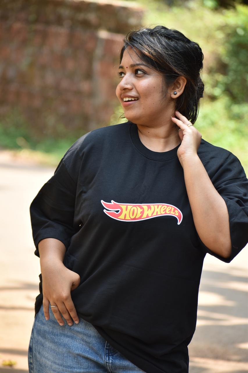 Black Hot Wheels Graphic T-Shirt